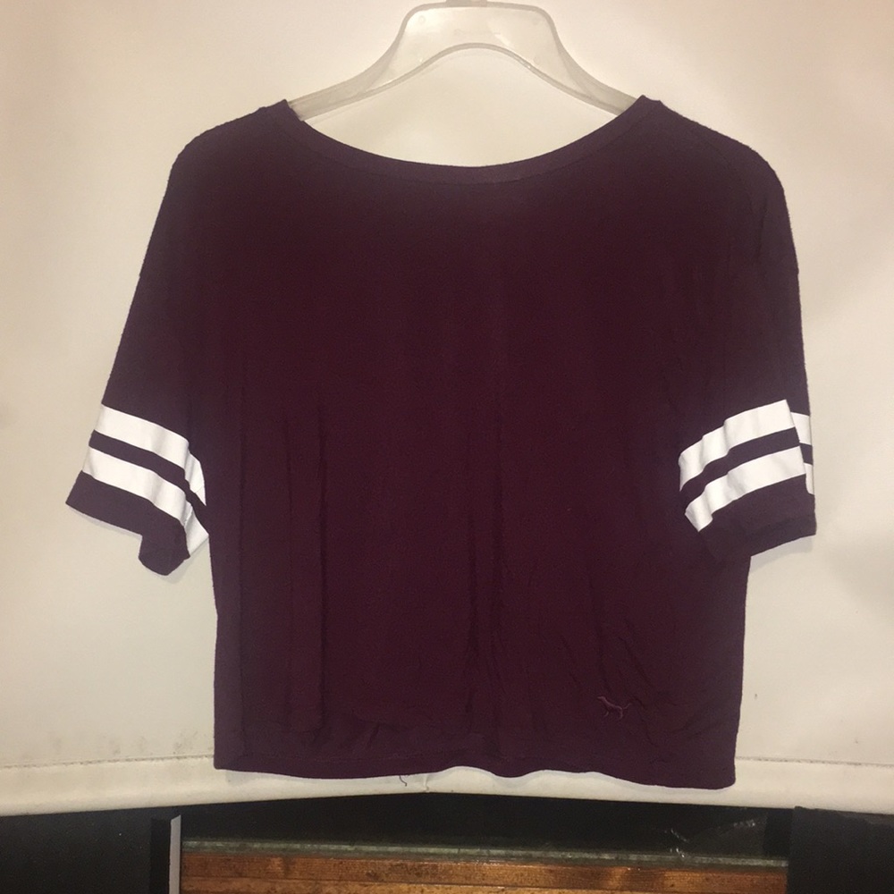 varsity striped crop top